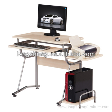 Compact Computer Table with Keyboard Panel